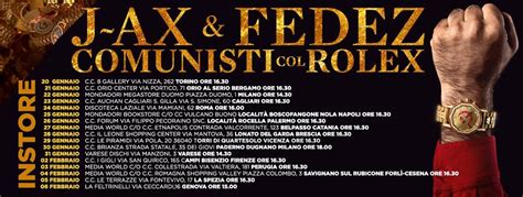 j ax e fedez comunisti col rolex 15 marzo|Comunisti col Rolex: J.